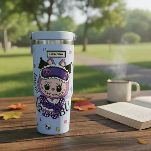 Labubu Vaso Termico Quencher 1.2 Litros Celeste Quenche