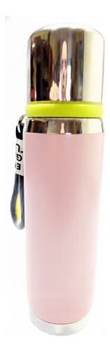 Botella Acero Inox Doble Capa Cap 700ml Premium Rosa Claro